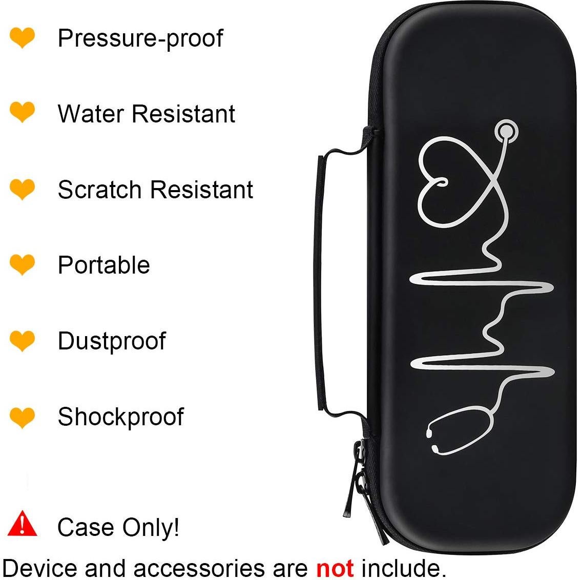 Estuche para Estetoscopio BOVKE Negro - Compatible con Littmann