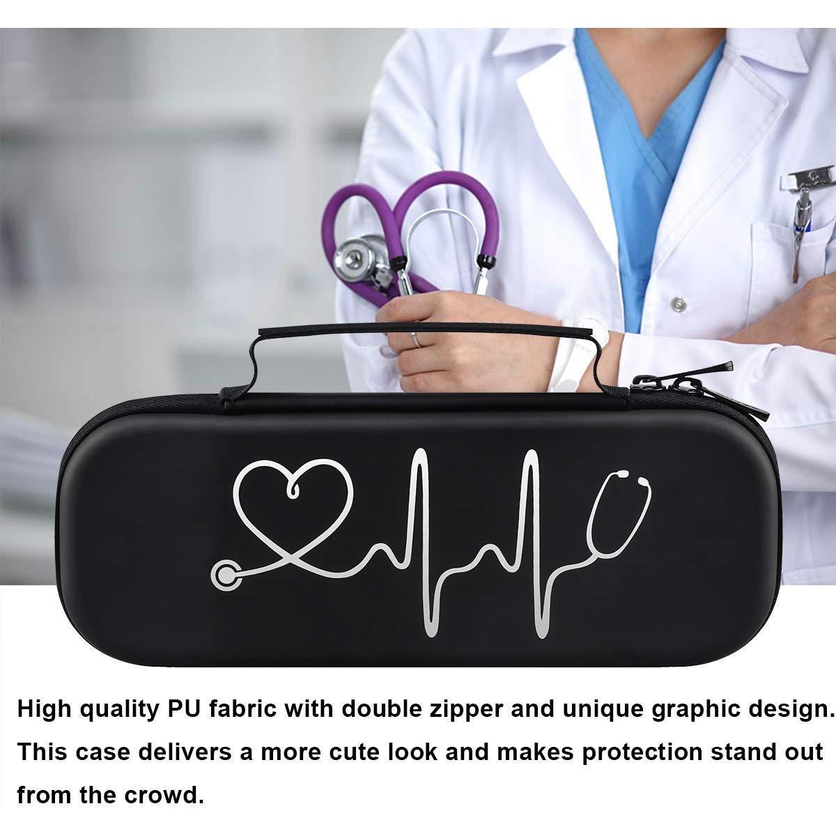 Estuche para Estetoscopio BOVKE Negro - Compatible con Littmann