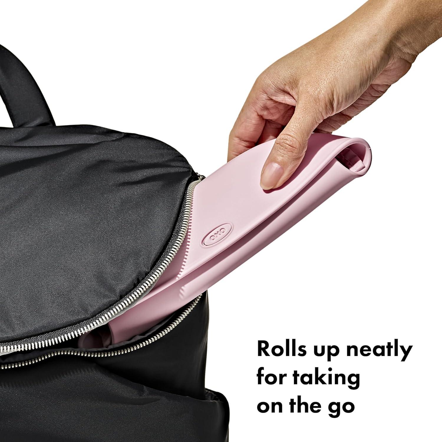 Babero OXO Tot Roll-Up 2 Pack Flor y Crepúsculo - Silicona