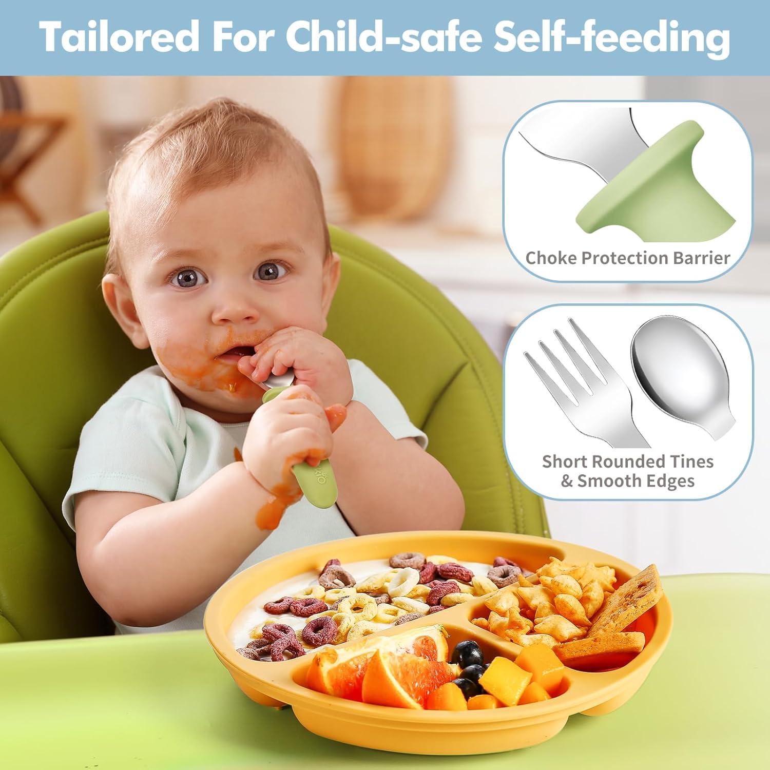 Set de Utensilios para Niños DRKIO 6 Piezas Acero Inoxidable