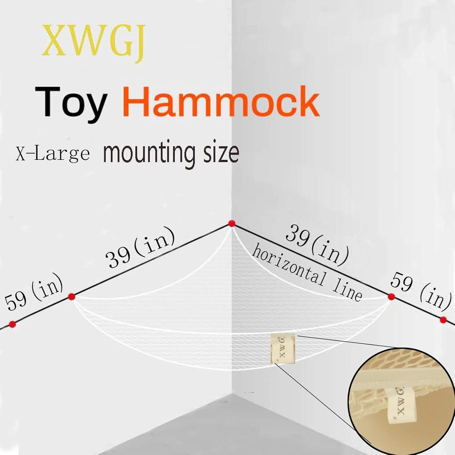 Hamaca de Almacenamiento para Juguetes XWGJ 190.5 x 149.86 cm
