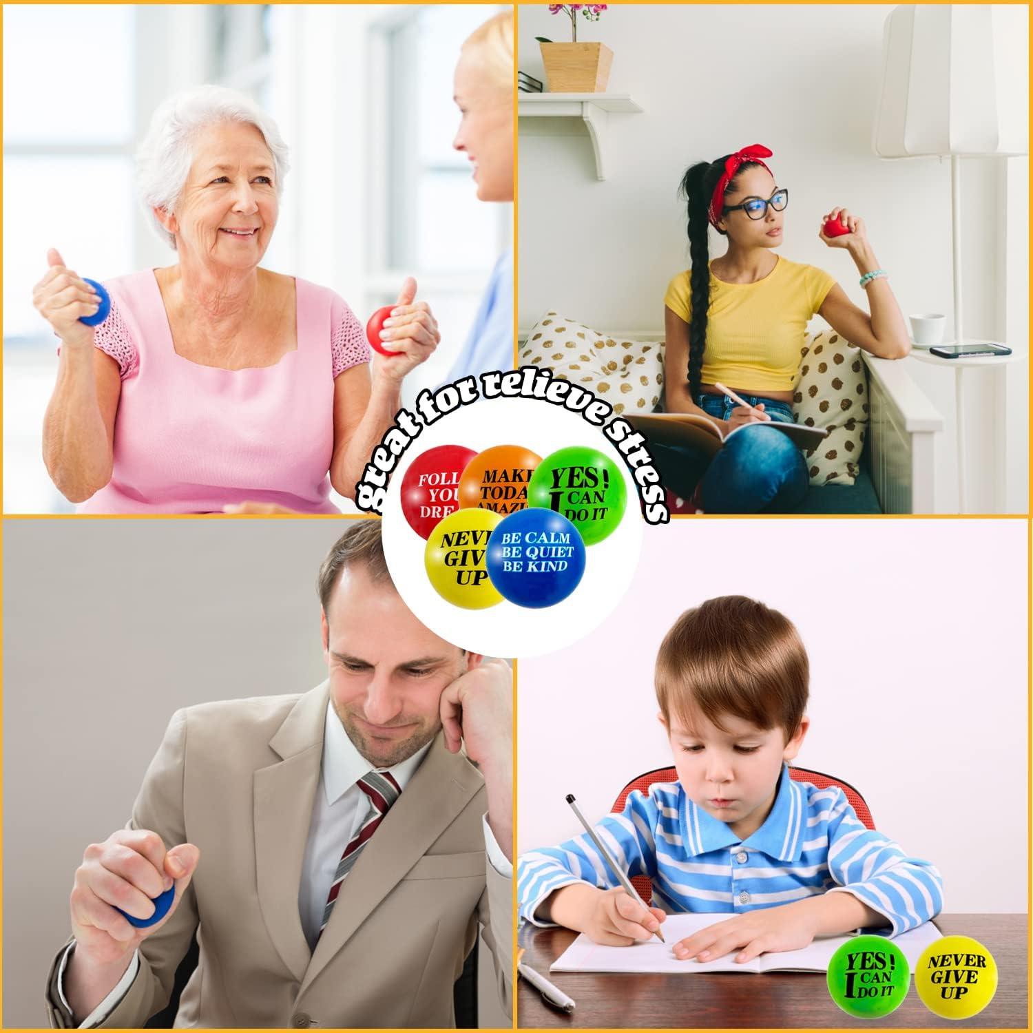 20 Pelotas de Estrés Motivacionales Coloridas Baaxxango 6 cm