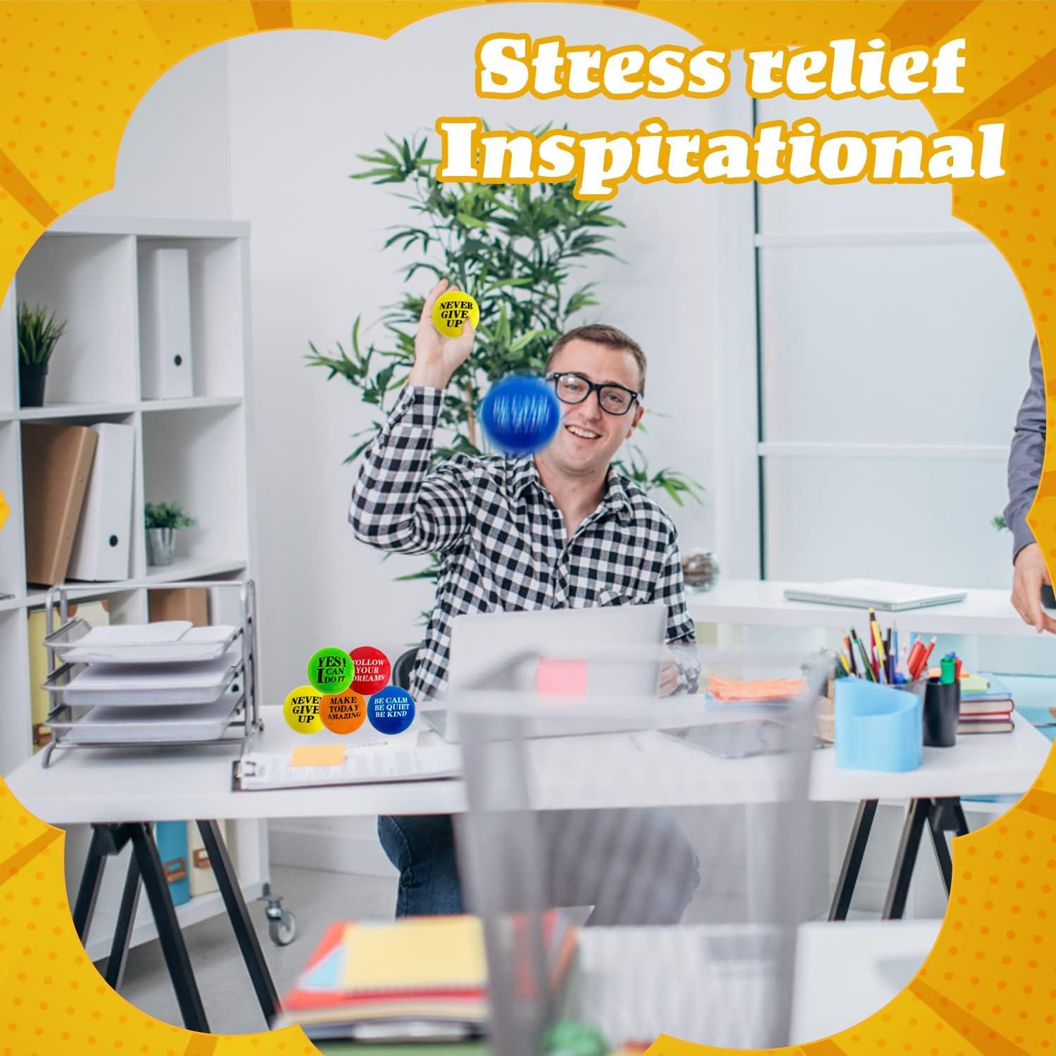 20 Pelotas de Estrés Motivacionales Coloridas Baaxxango 6 cm