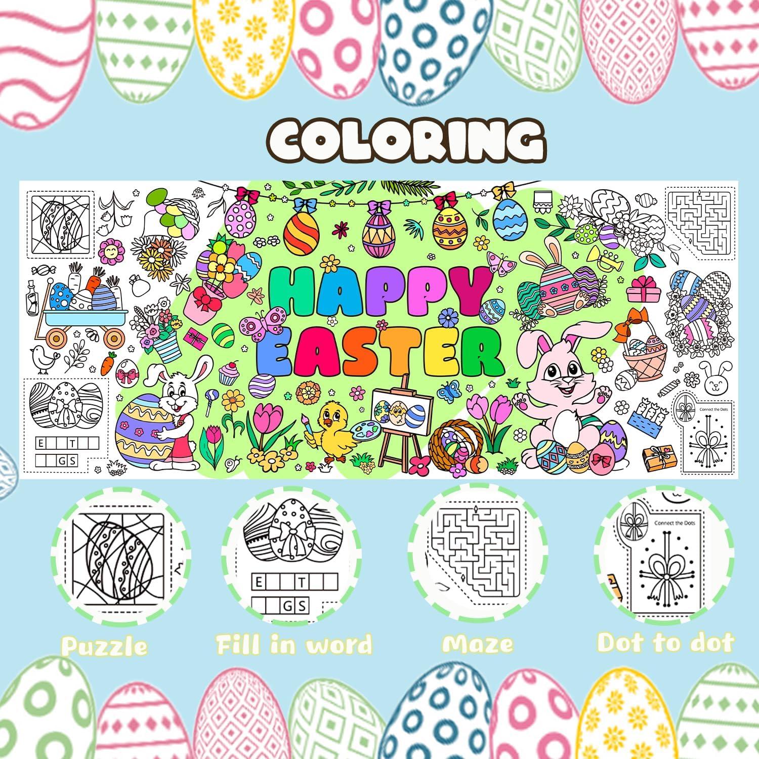 Póster Gigante de Colorear Pascua Mchochy 182.9x76.2 cm