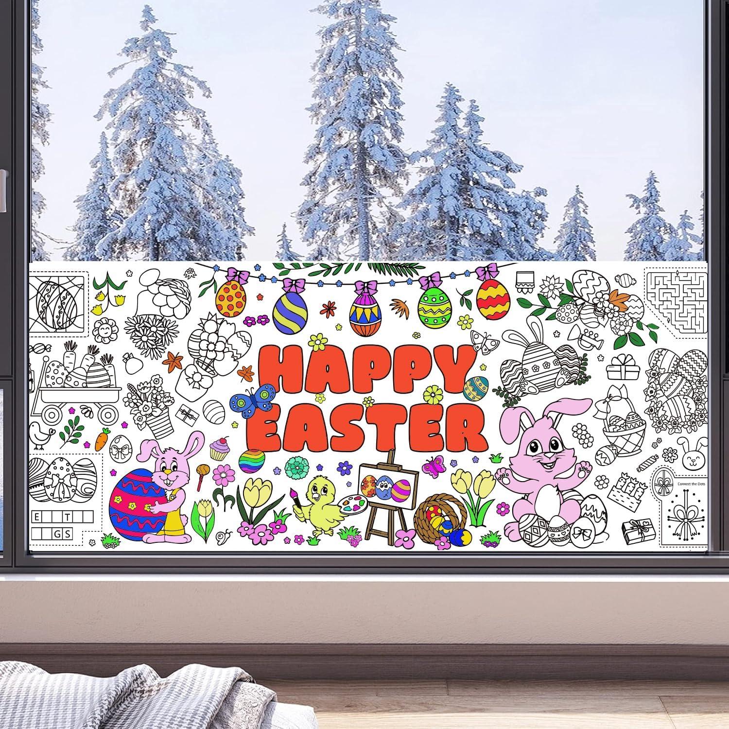 Póster Gigante de Colorear Pascua Mchochy 182.9x76.2 cm