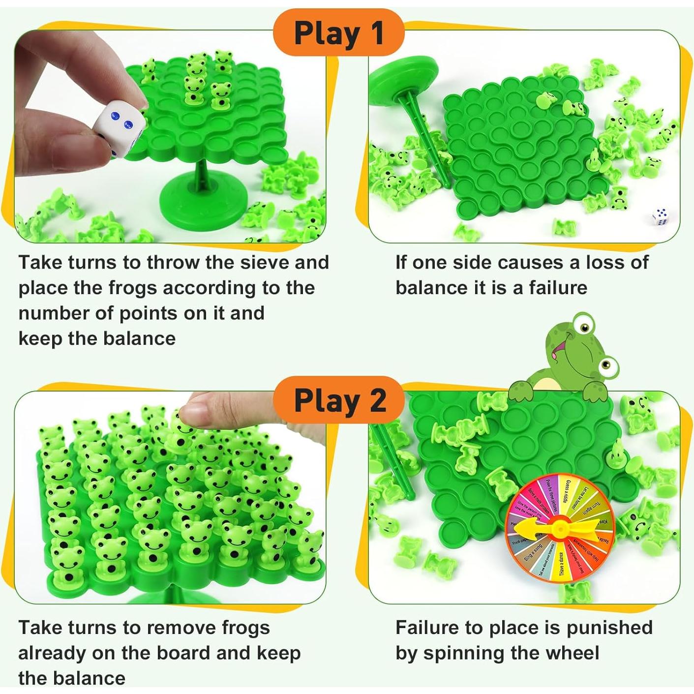 Juego de Equilibrio de Ranas Kykake para 2 Jugadores - Educativo