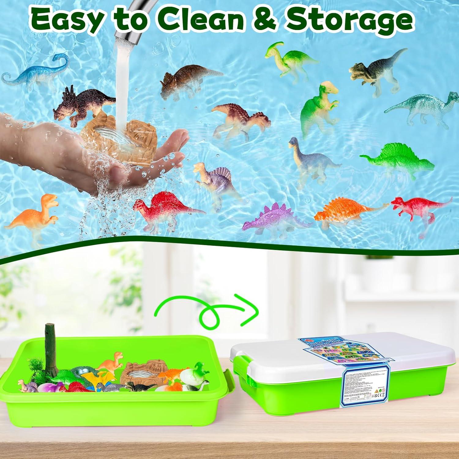 Caja Sensorial de Dinosaurios Hymaz con 1 kg de Arena Verde