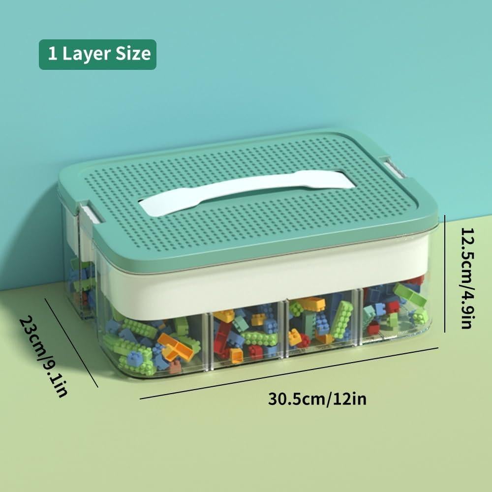 Caja de Almacenamiento Apilable POSHIGE 16 Compartimentos Verde