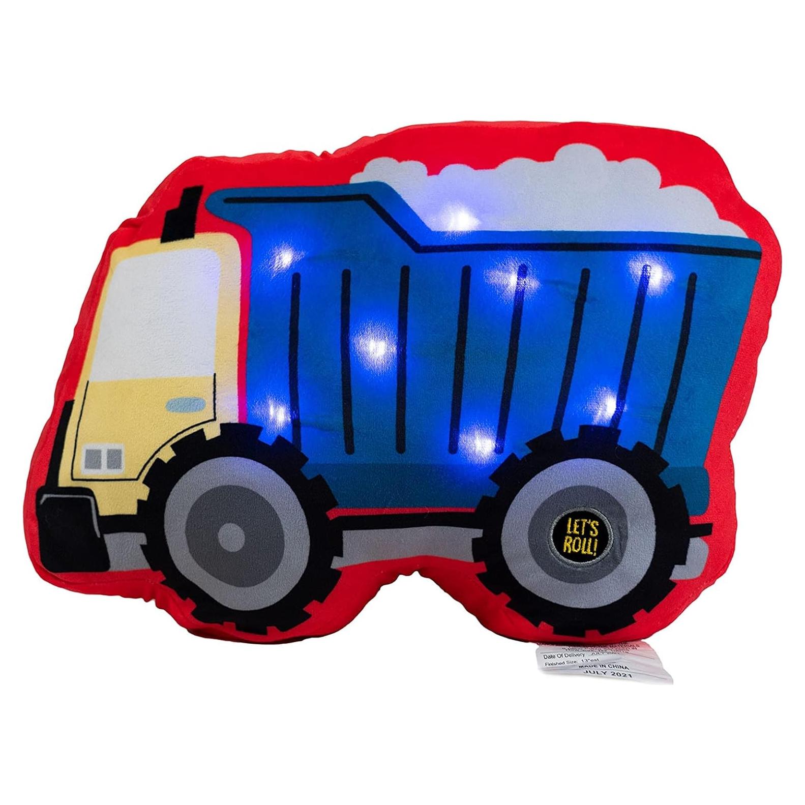 Almohada Iluminada LED Unicornios y Robots Camión Volquete