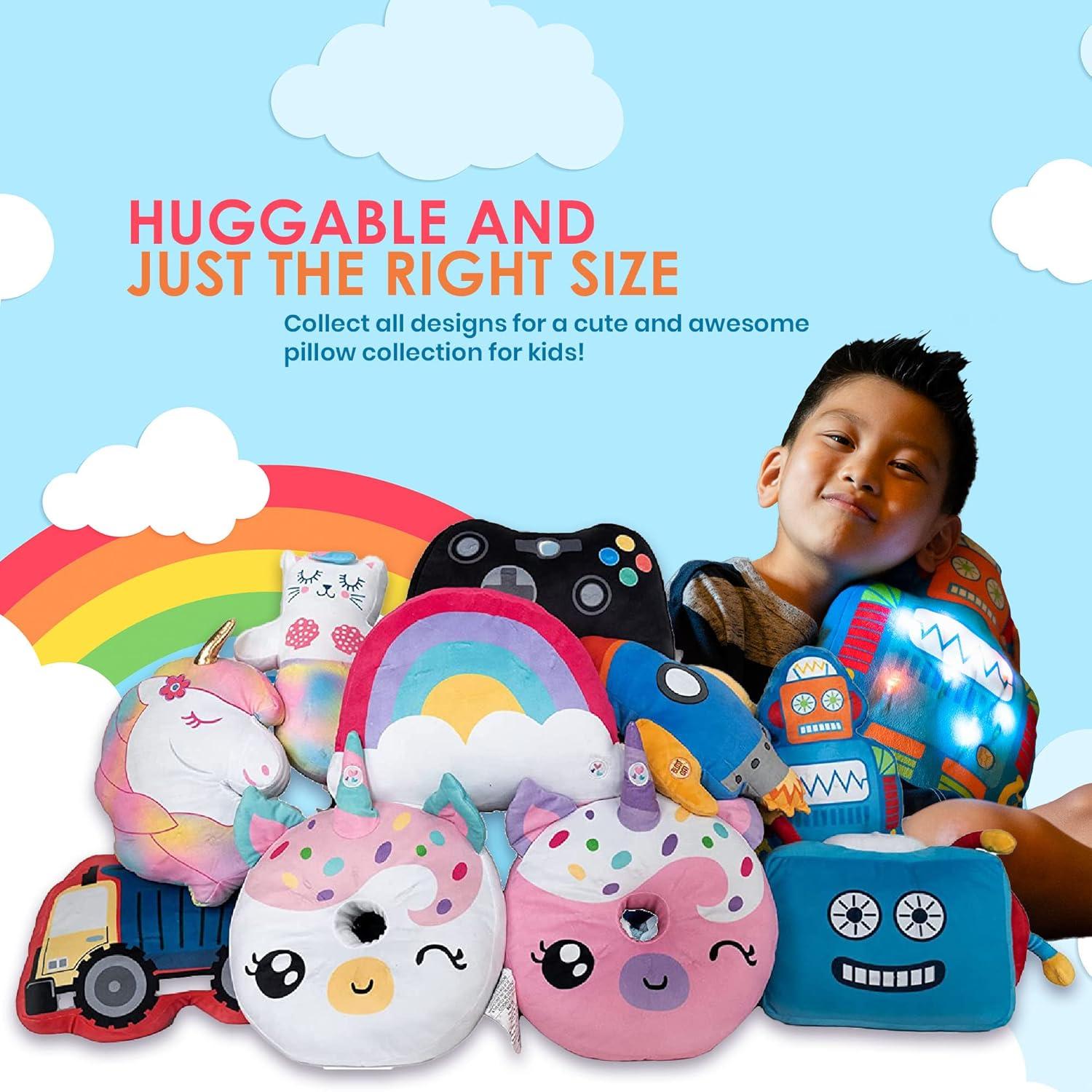 Almohada Iluminada LED Unicornios y Robots Camión Volquete