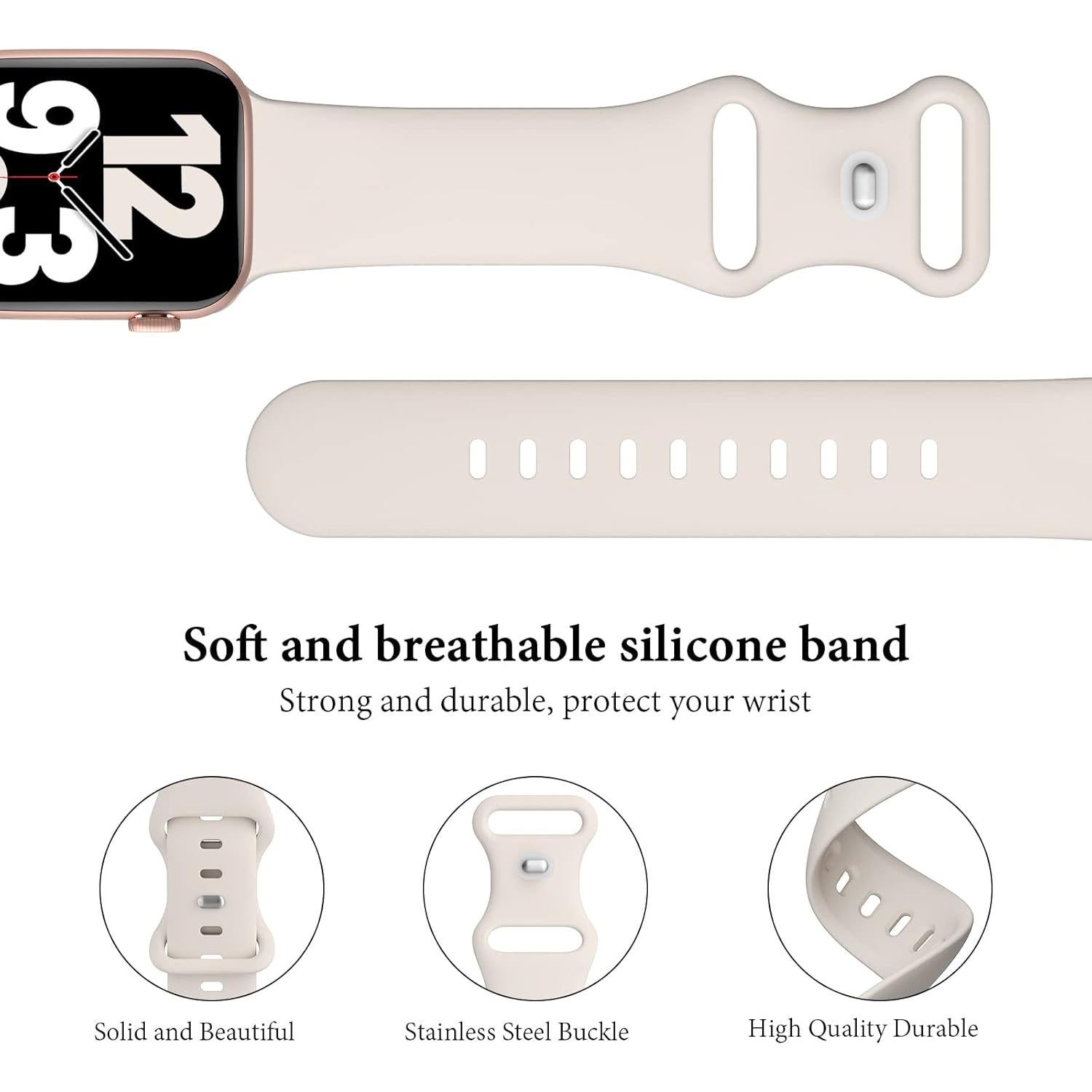 Paquete de 6 bandas de silicona Slimband para Apple Watch 38-49mm