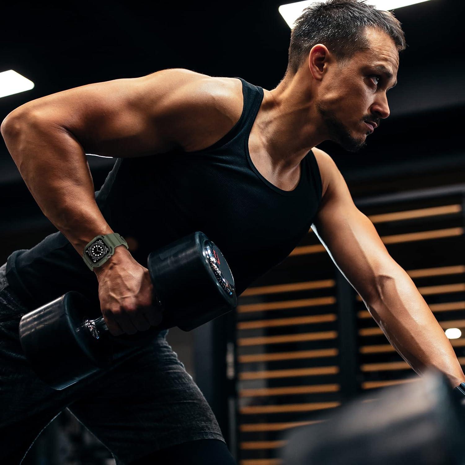 Correa con Funda OROBAY para Apple Watch 41mm 40mm 38mm Verde Militar