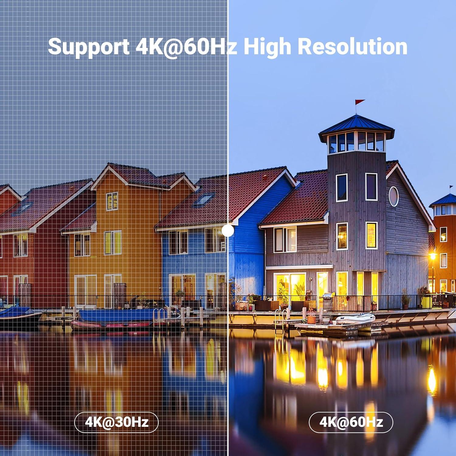 UGREEN Interruptor KVM HDMI 4K 2 PCs 1 Monitor USB 3.0