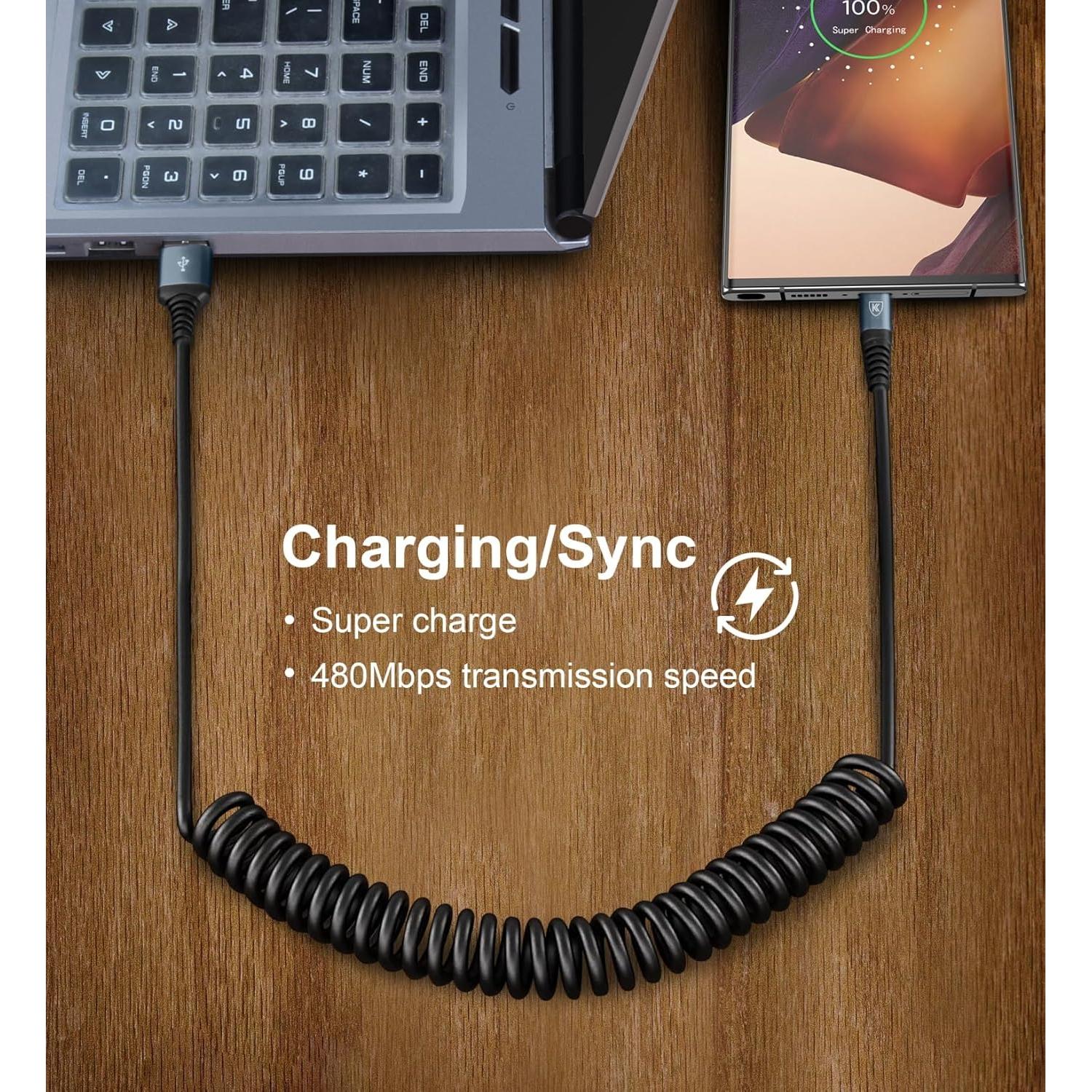 Cable de Carga Rápida USB Tipo C KIYODA 0.91m 2-Pack