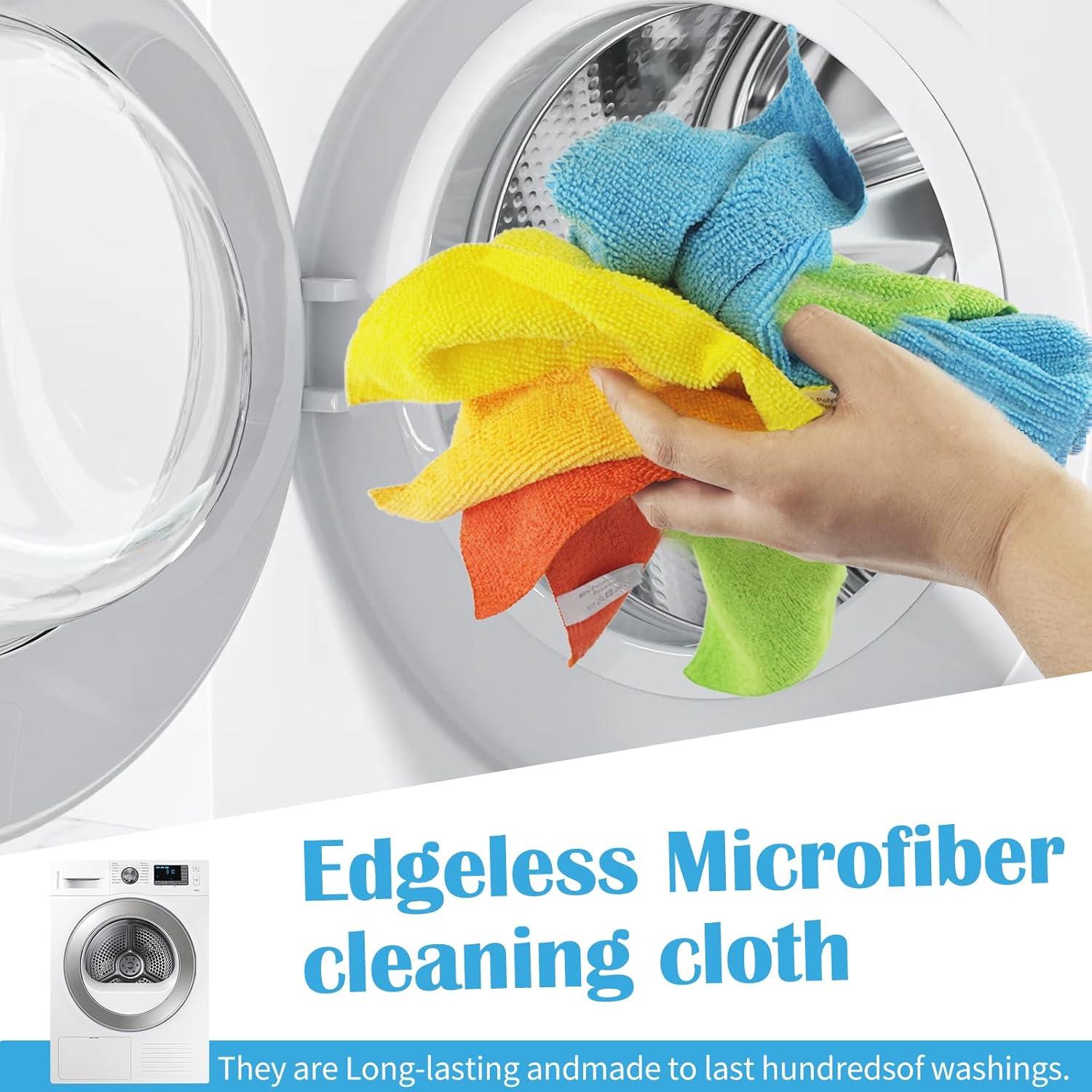 Paño de limpieza de microfibra Puomue 50 unidades 29.2x29.2cm