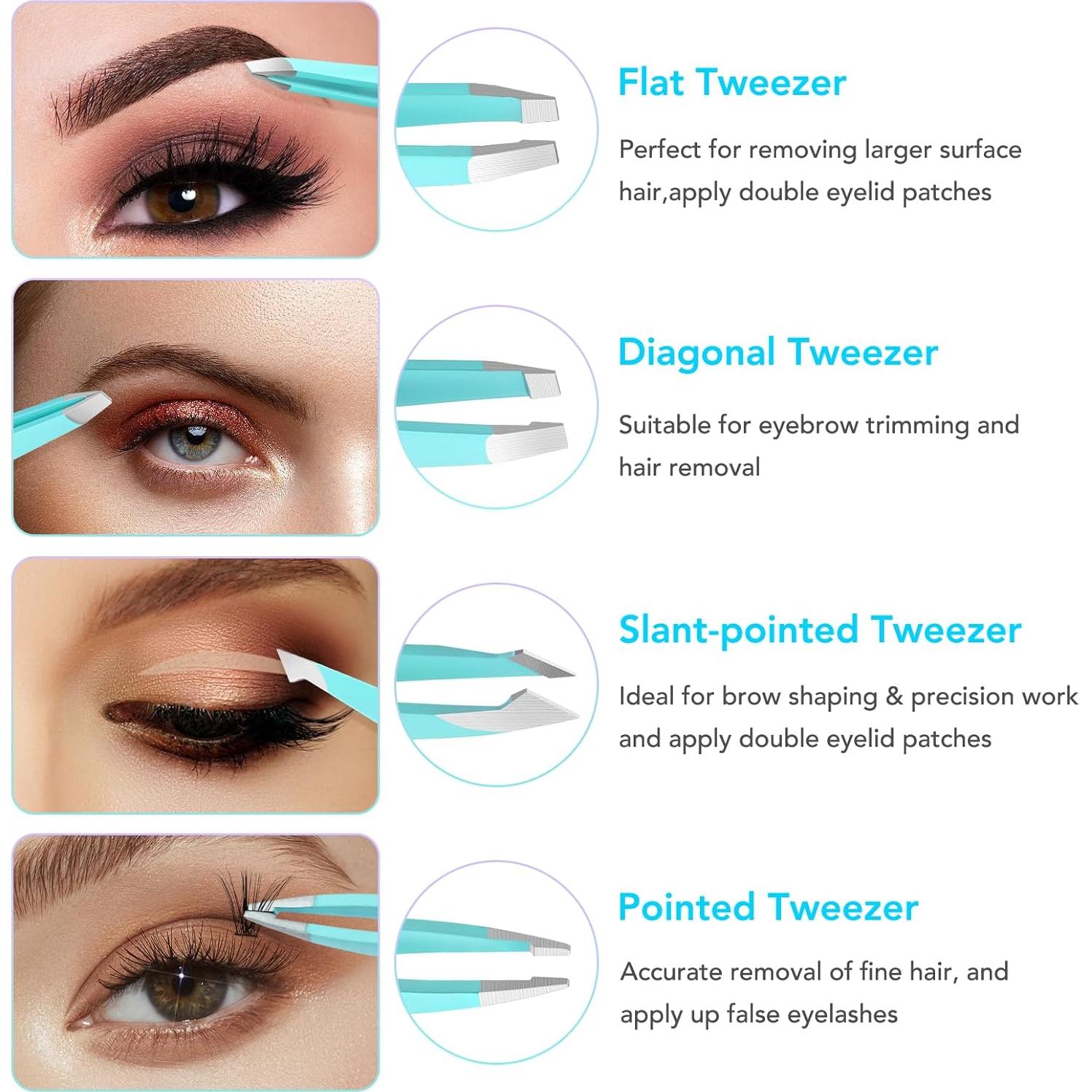 Juego de Pinzas y Cortauñas YHIT 8 Piezas Acero Inoxidable