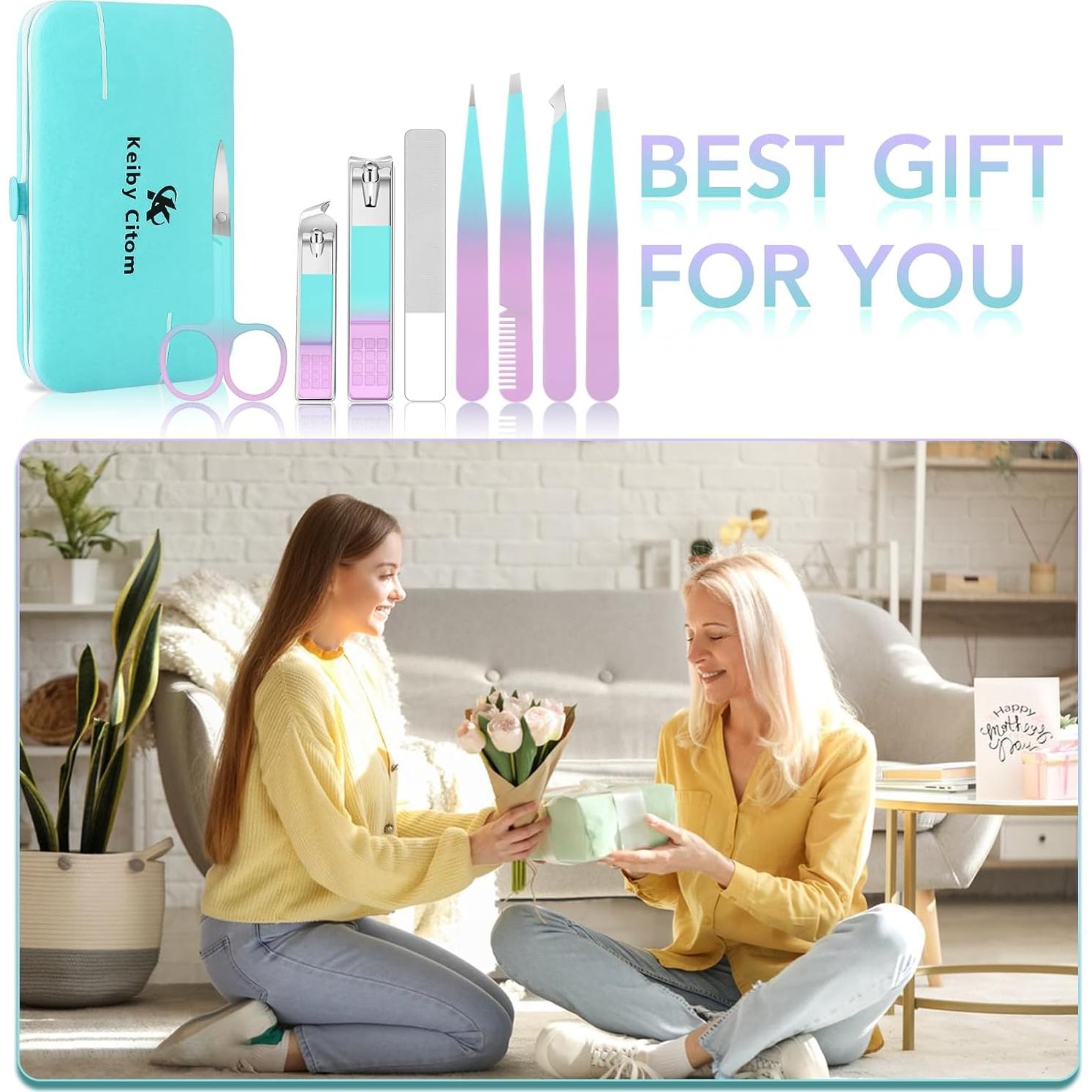 Juego de Pinzas y Cortauñas YHIT 8 Piezas Acero Inoxidable