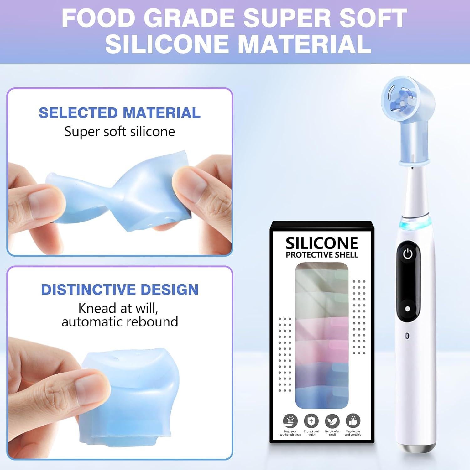 Cubiertas de Cepillo de Dientes THISONG para Oral-B iO - 6 Pzs