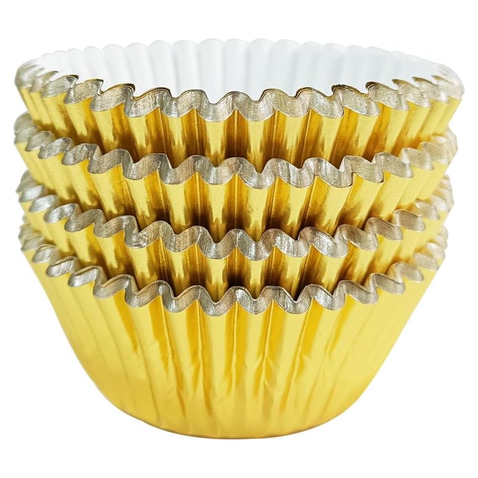 Forros para Cupcakes MEETINGU Brillante Oro 100 Unidades