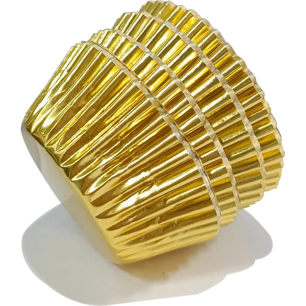 Forros para Cupcakes MEETINGU Brillante Oro 100 Unidades