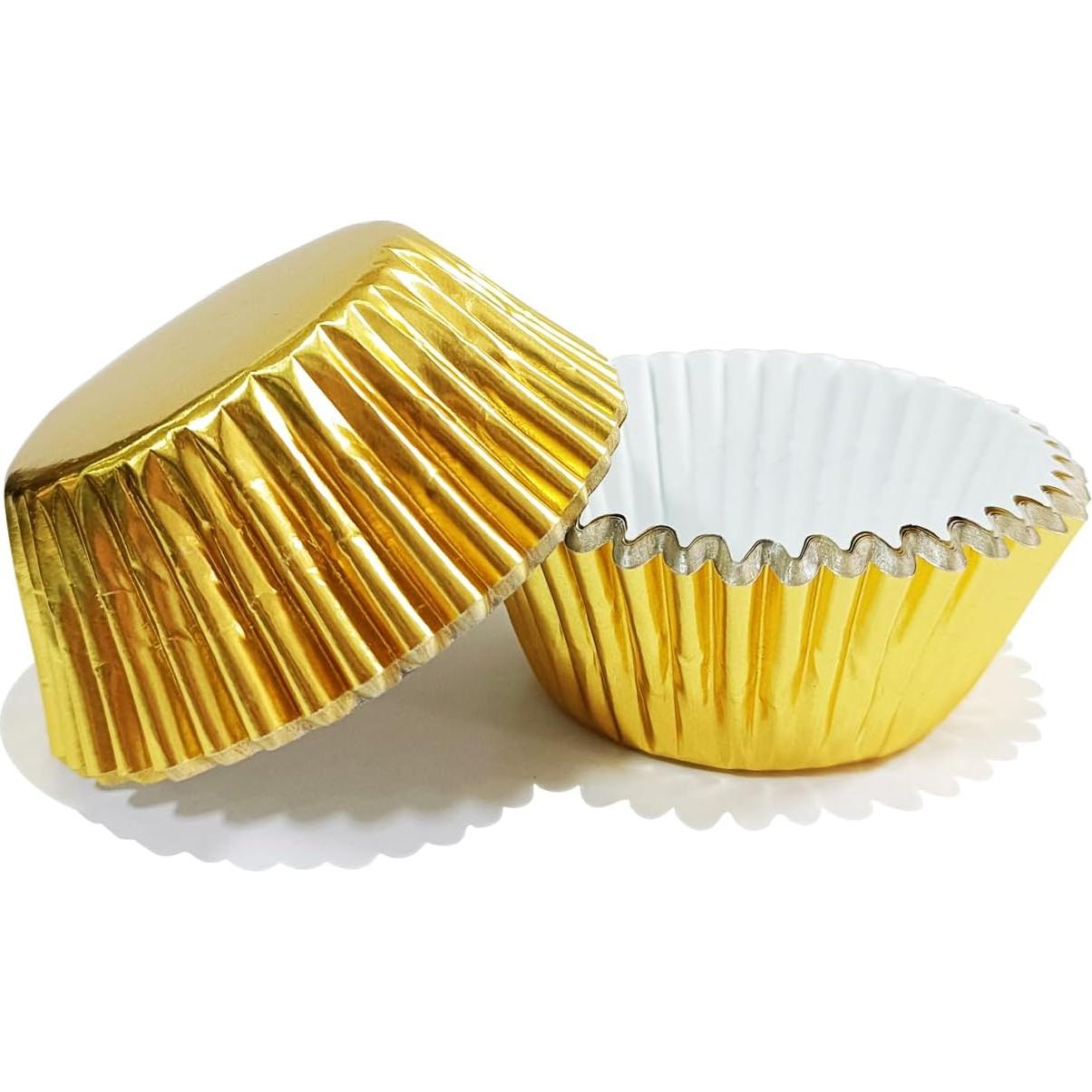 Forros para Cupcakes MEETINGU Brillante Oro 100 Unidades