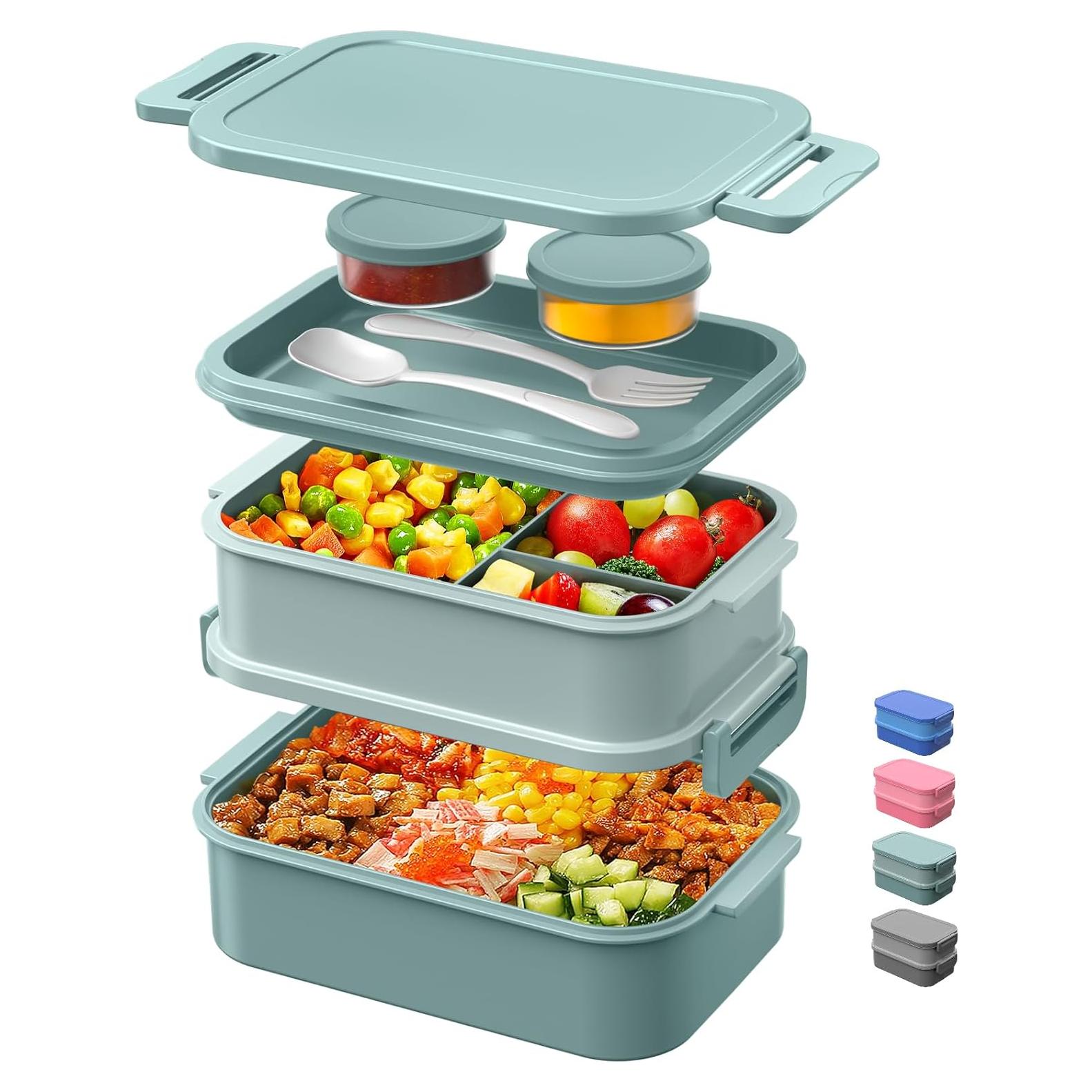 Caja de Almuerzo Bento DaCool 74 OZ Apilable a Prueba de Fugas