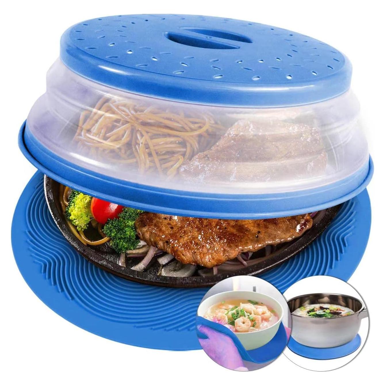 Tapete de Microondas Aidacom 2 en 1 Azul - Cubierta Multiusos