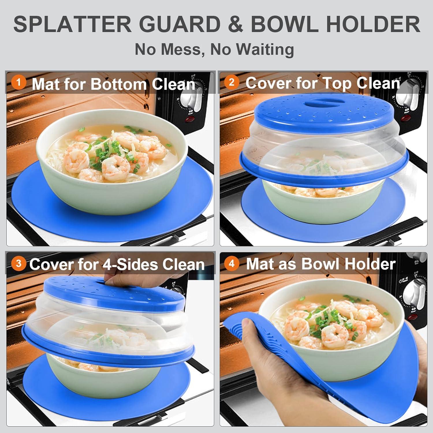 Tapete de Microondas Aidacom 2 en 1 Azul - Cubierta Multiusos