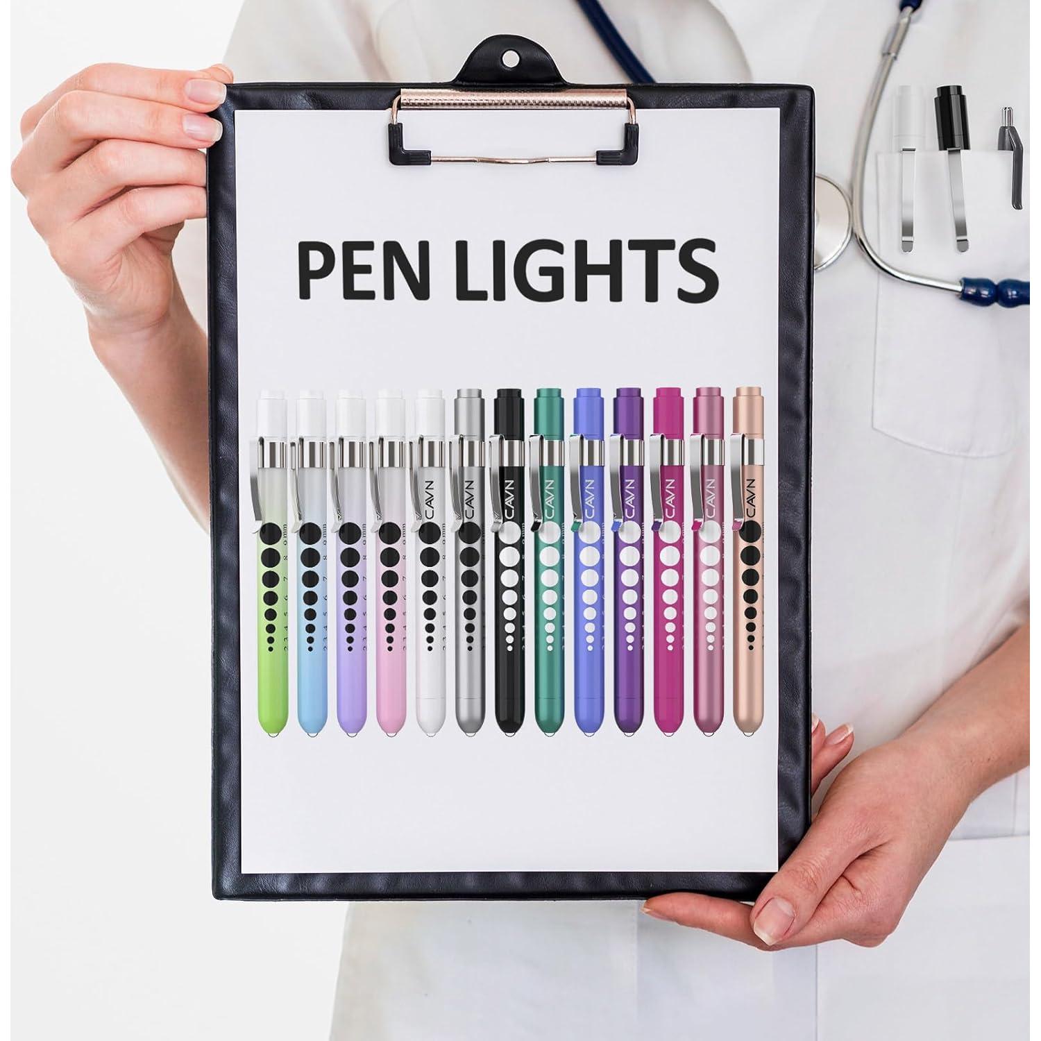 Lámpara de Bolígrafo LED CAVN con Medidor de Pupilas - 2 Pcs