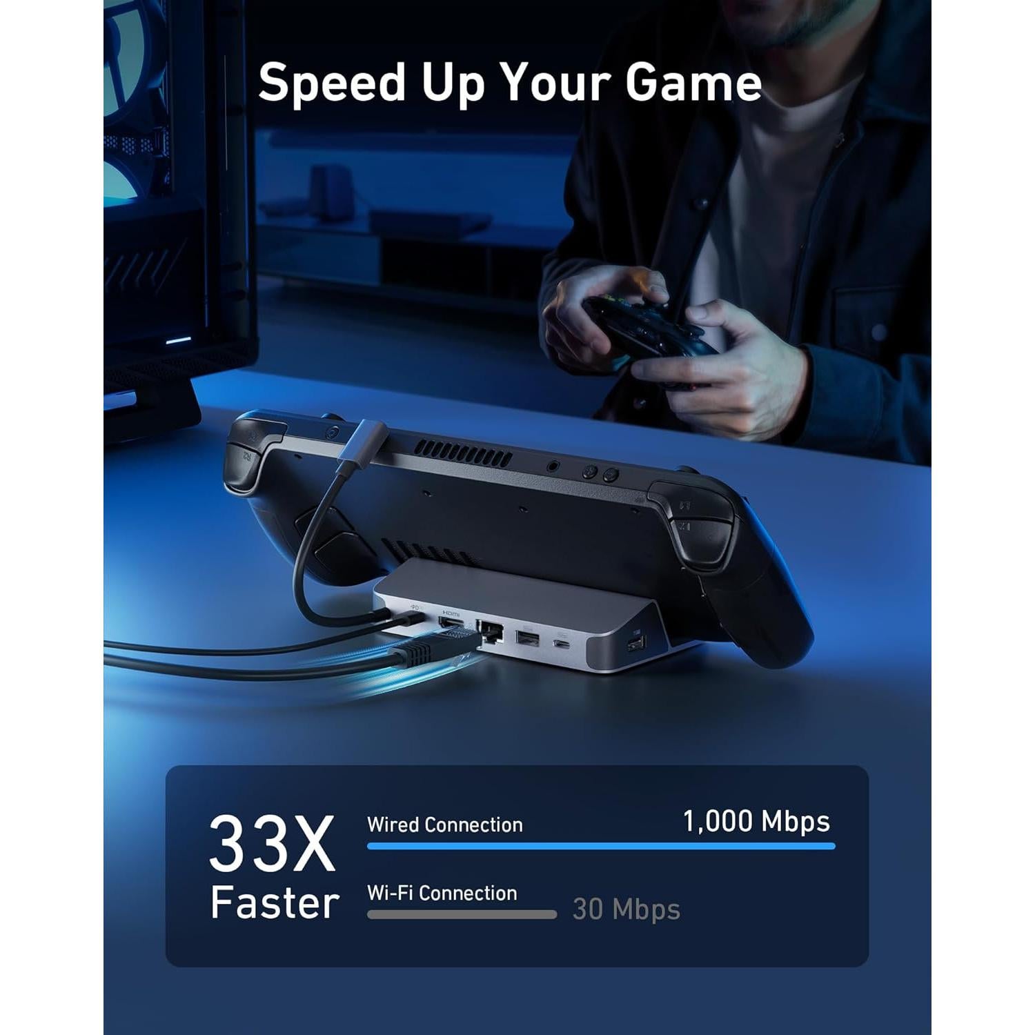 Estación de Acoplamiento Anker A83S1 6-en-1 para Steam Deck