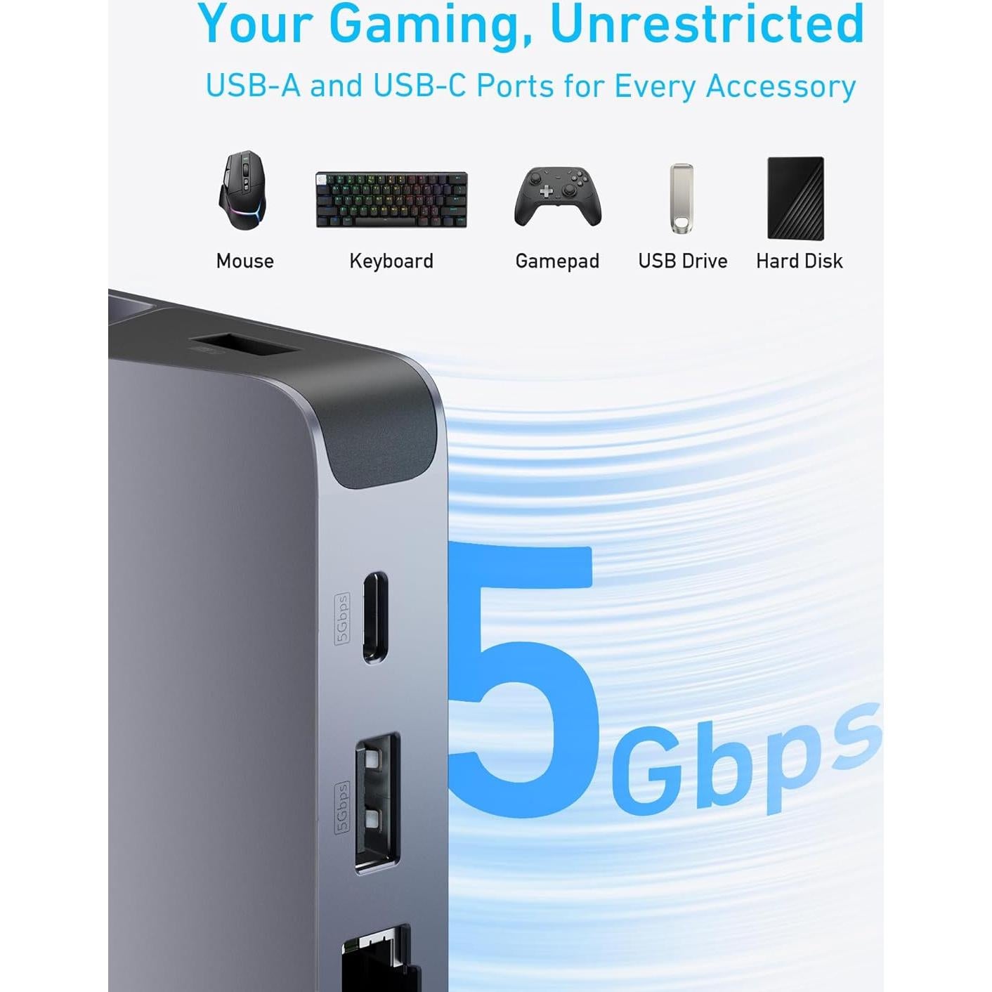 Estación de Acoplamiento Anker A83S1 6-en-1 para Steam Deck