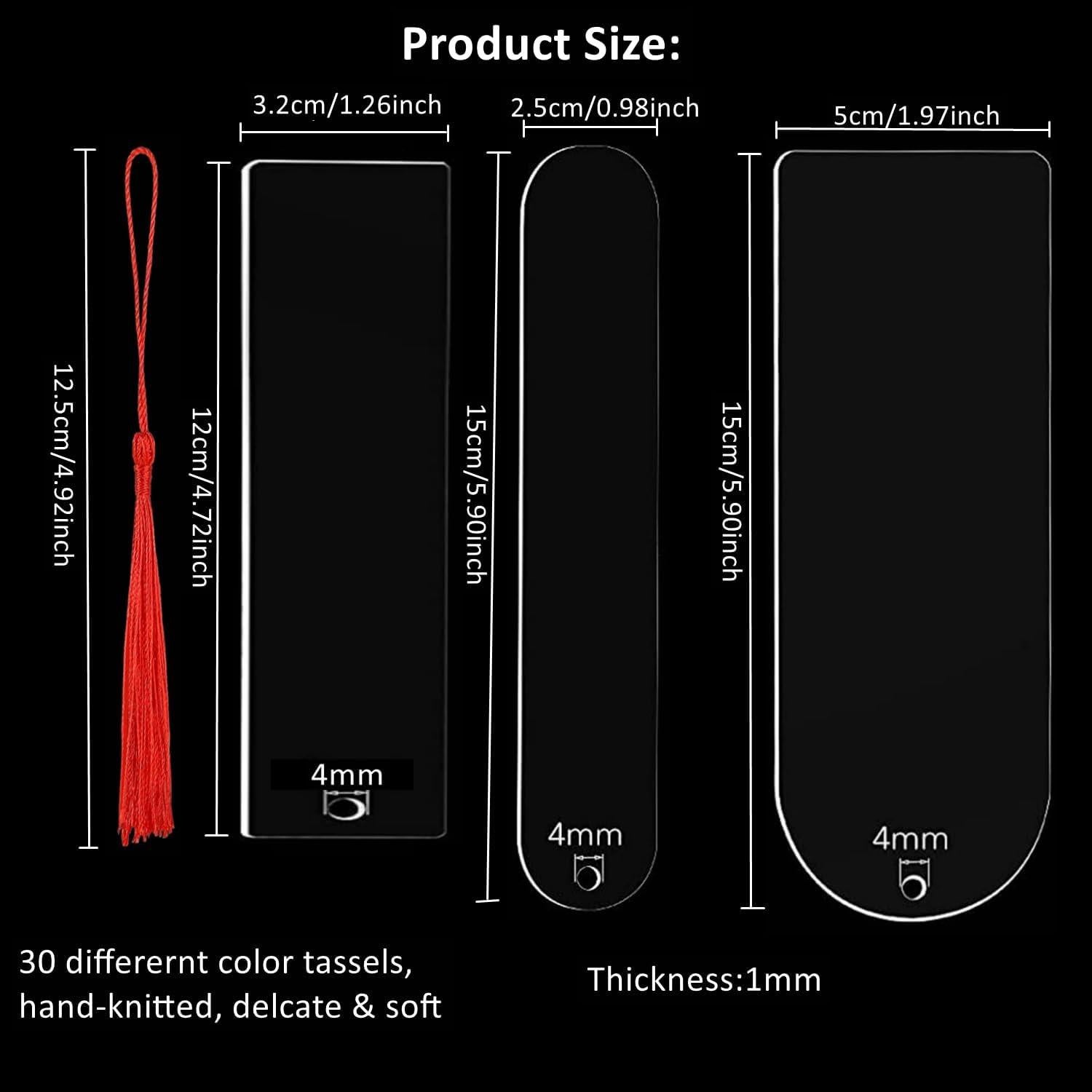 30 Marcadores de Acrílico Transparentes GetALift - 3 Formas