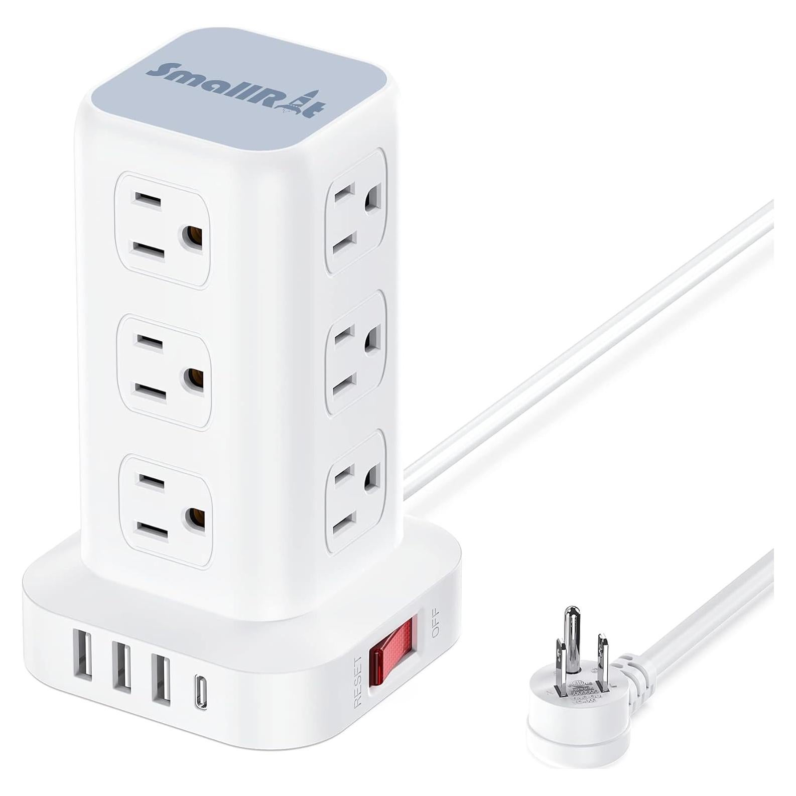 Regleta de Torre SMALLRT 12 Salidas y 4 USB Carga Rápida