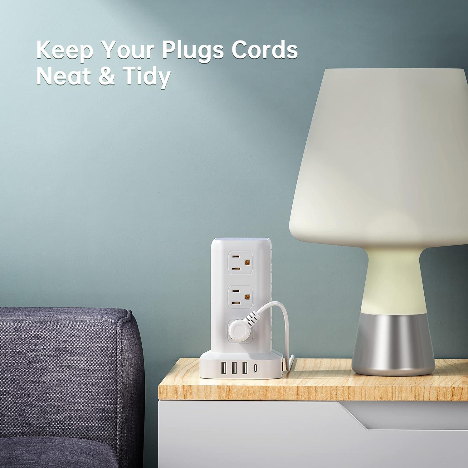 Regleta de Torre SMALLRT 12 Salidas y 4 USB Carga Rápida