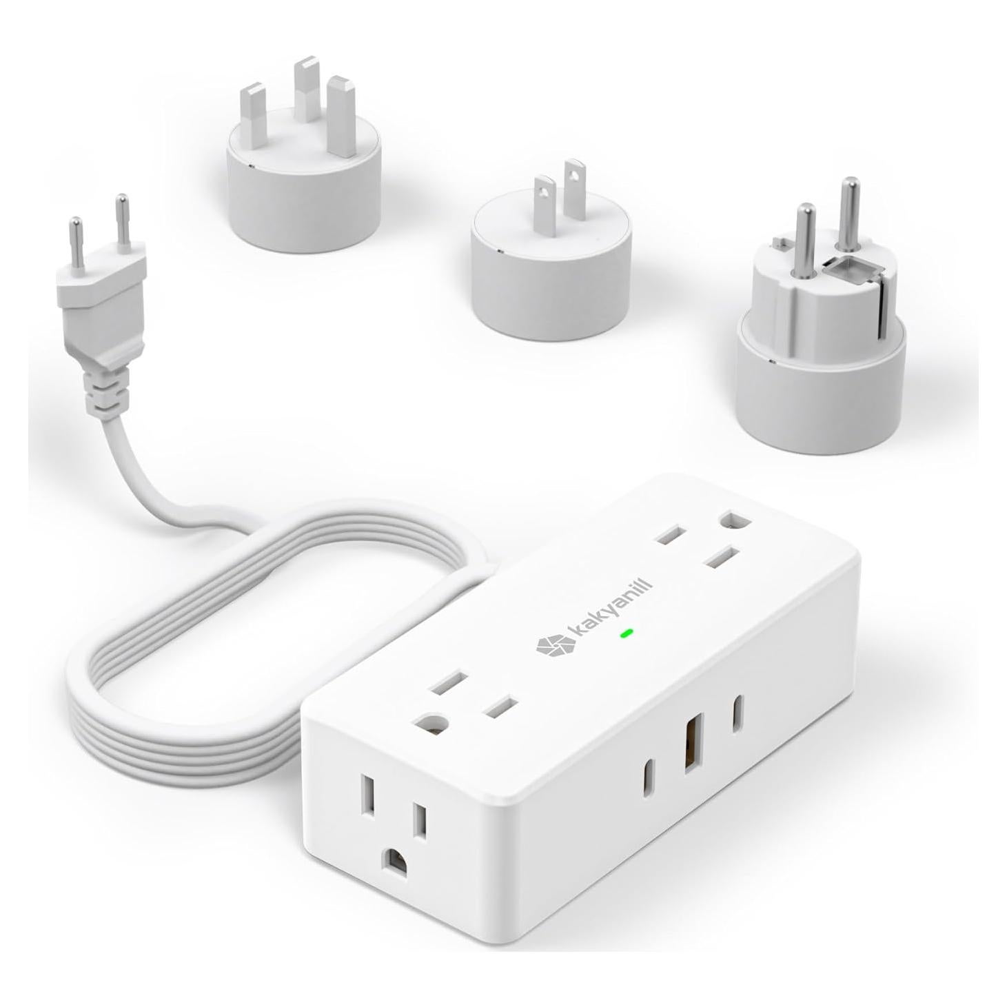 Adaptador de Enchufe de Viaje Kakyanill 7 en 1 con USB