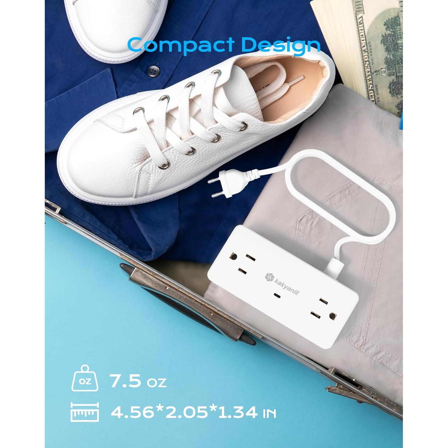 Adaptador de Enchufe de Viaje Kakyanill 7 en 1 con USB