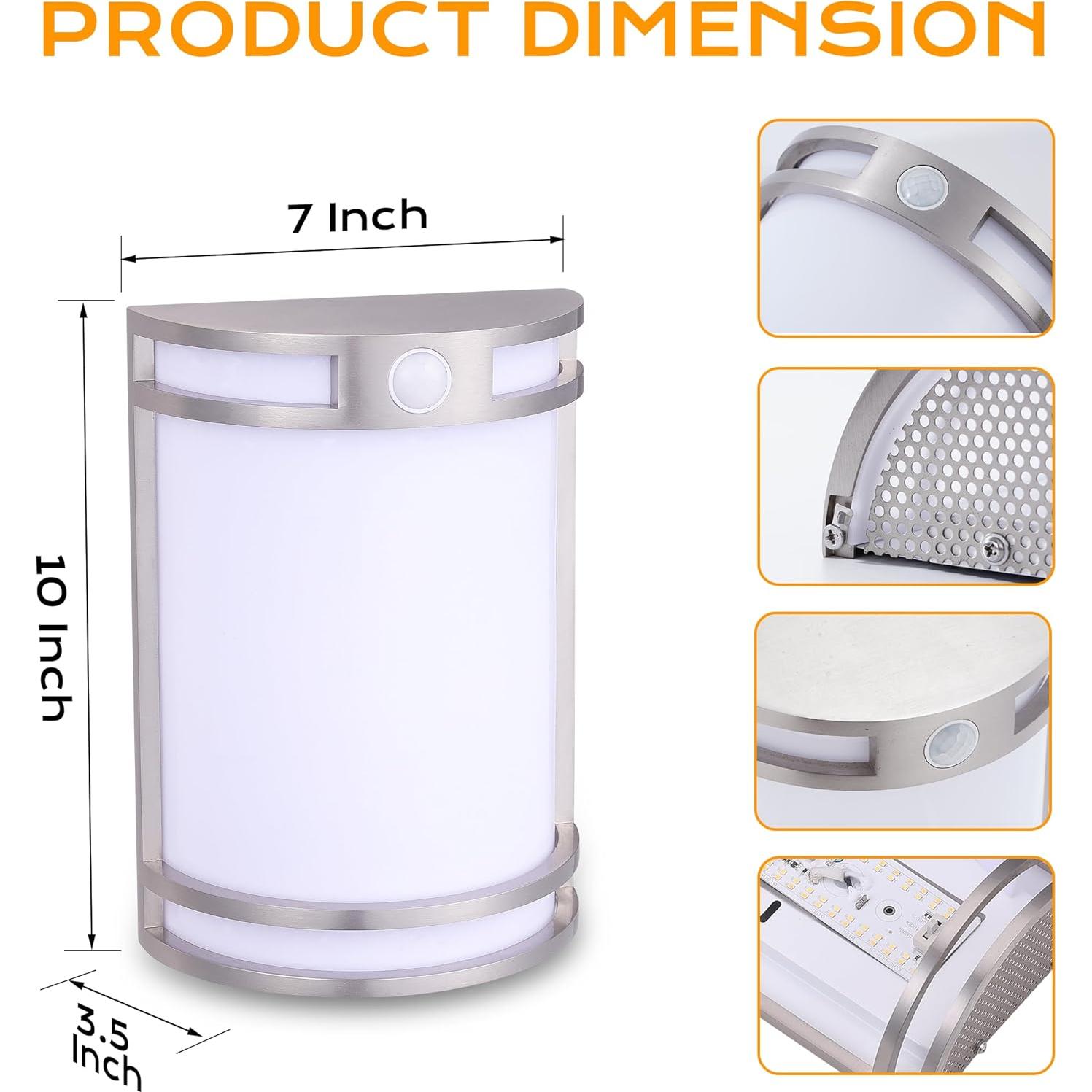 Luz de Pared LED CLOUDY BAY con Sensor de Movimiento 15W 1000LM