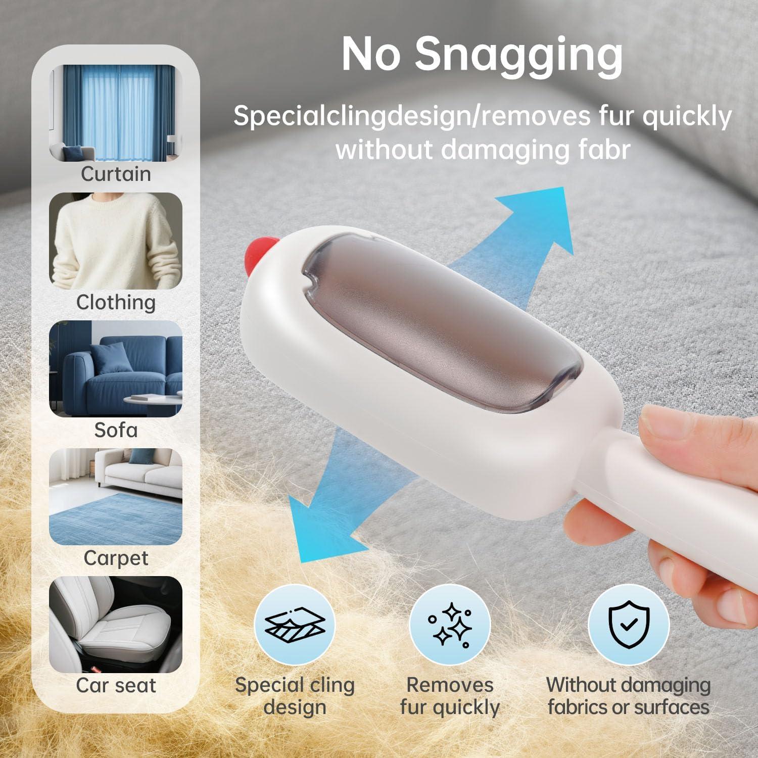 Rodillo Quitapelos Reutilizable INABULETWO para Mascotas Blanco