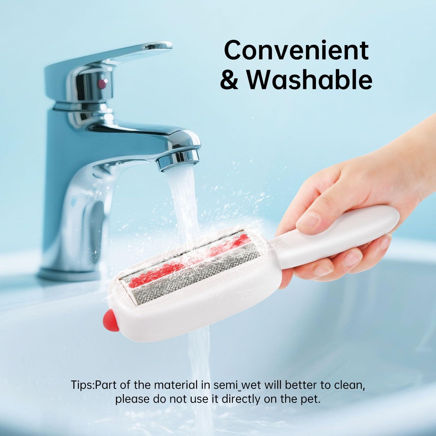 Rodillo Quitapelos Reutilizable INABULETWO para Mascotas Blanco