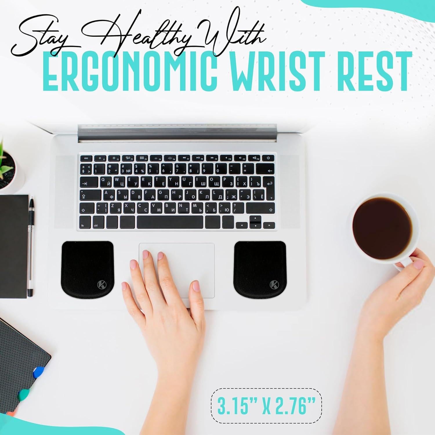 Reposapulsos Portátil KOVEHN KVL001 Negro Ónix 5mm