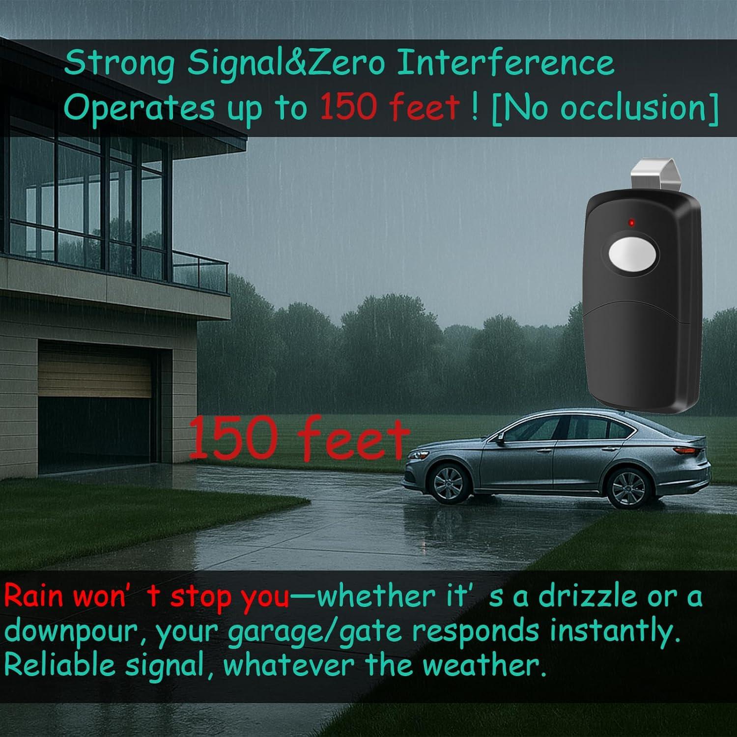 Control Remoto de Garaje Datonten RQBK6 300MHz Negro