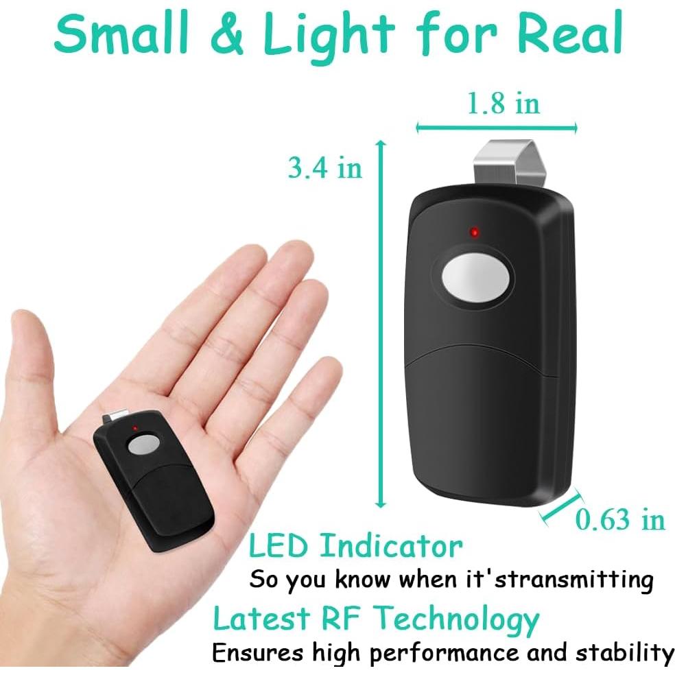 Control Remoto de Garaje Datonten RQBK6 300MHz Negro