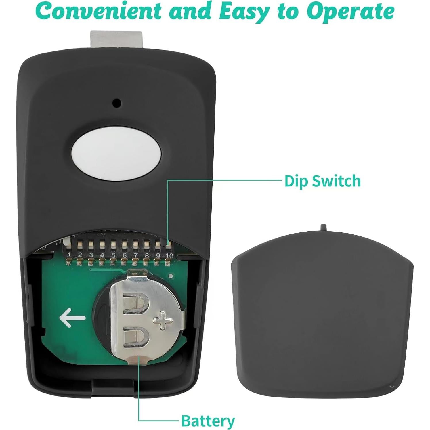 Control Remoto de Garaje Datonten RQBK6 300MHz Negro