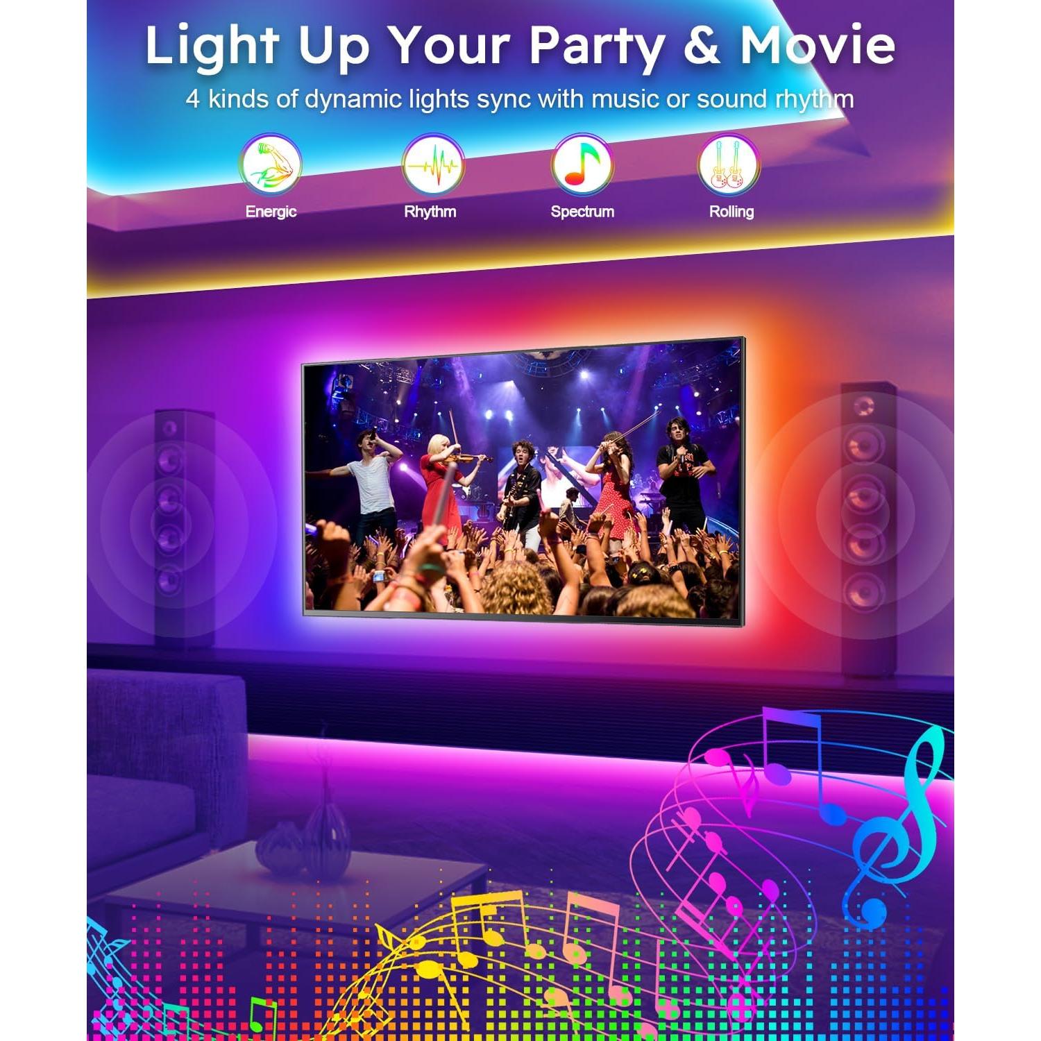 Tira LED RGB 4.0m MORIACC con Control Bluetooth y Música