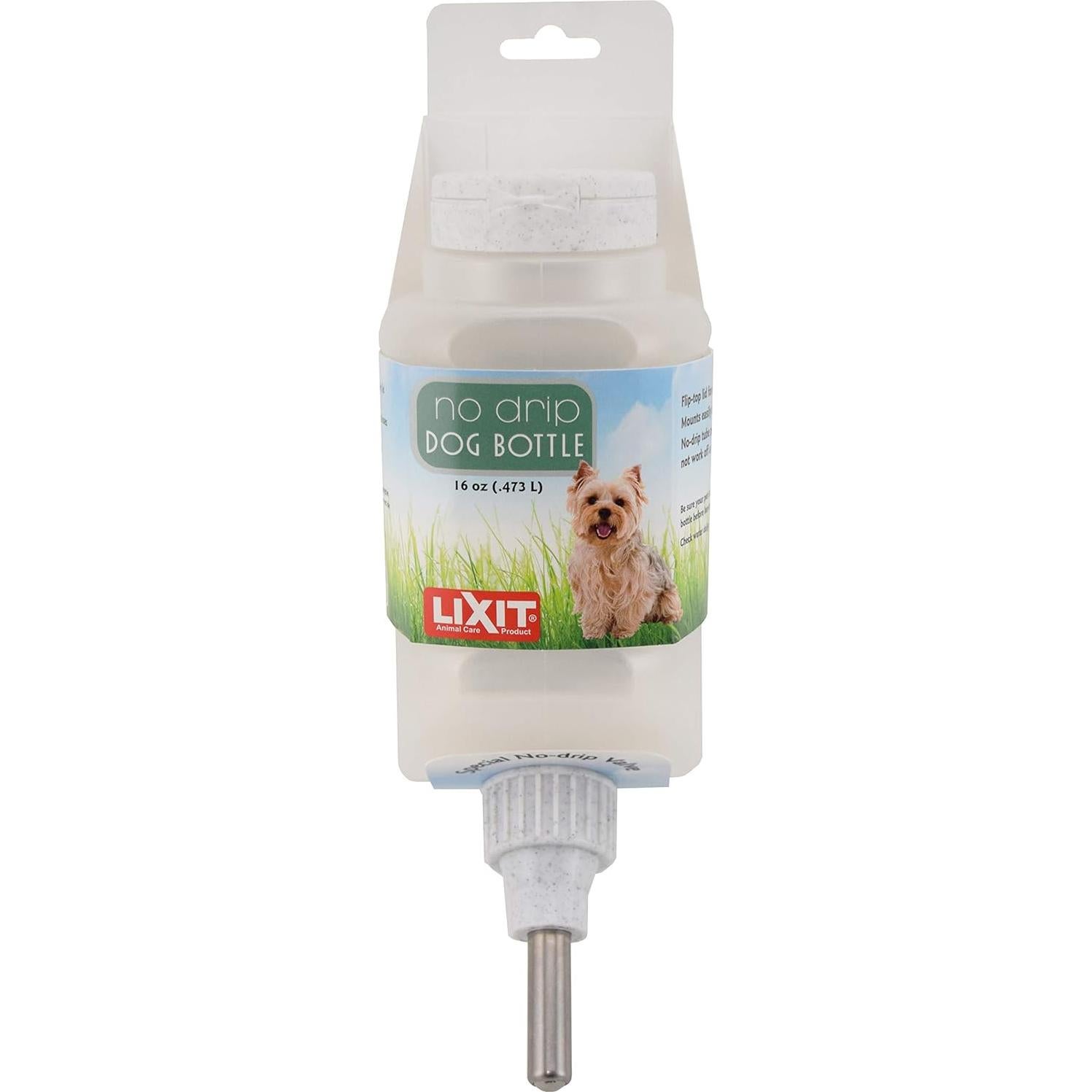 Botella de Agua Lixit 0.47L Sin Goteo para Perros