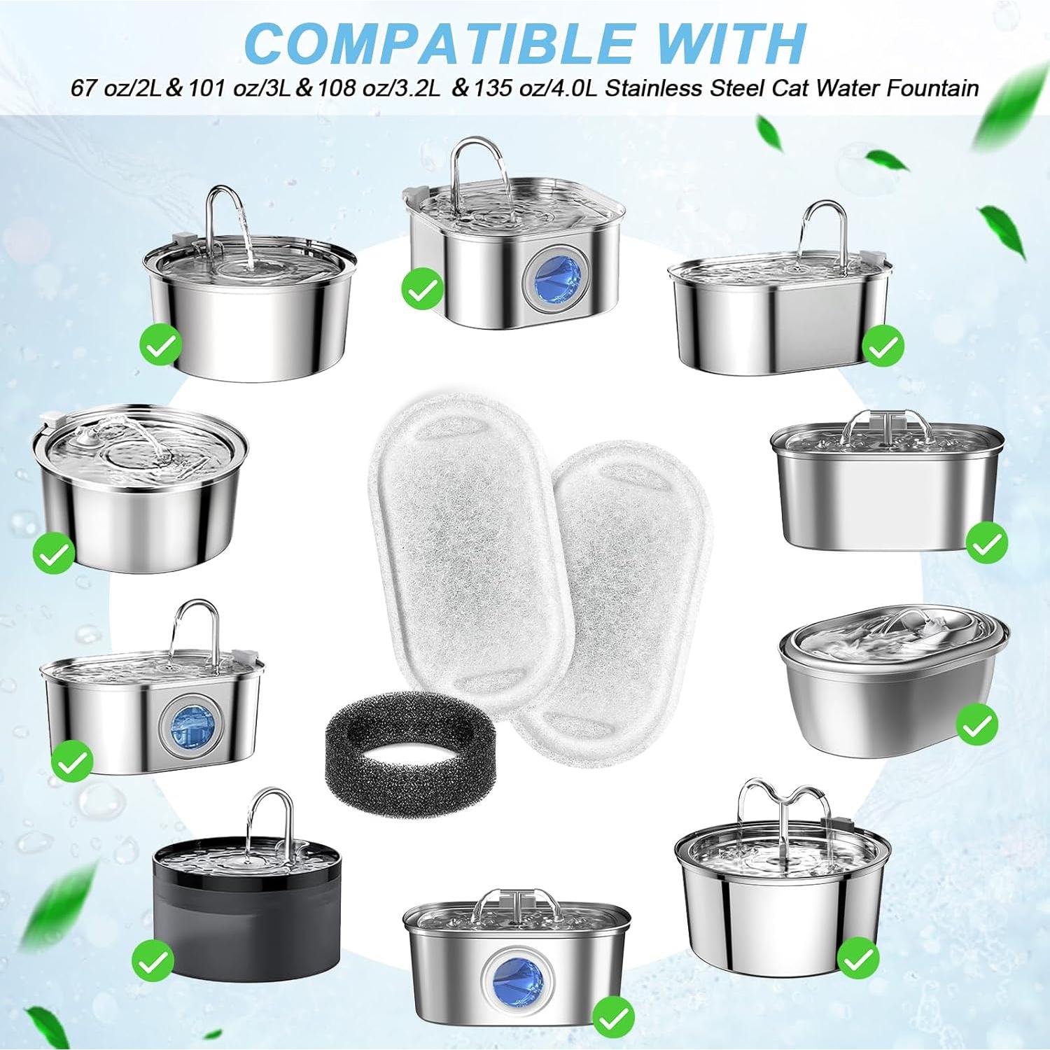 Filtros de Reemplazo para Fuente de Agua Beyolike 4 Piezas