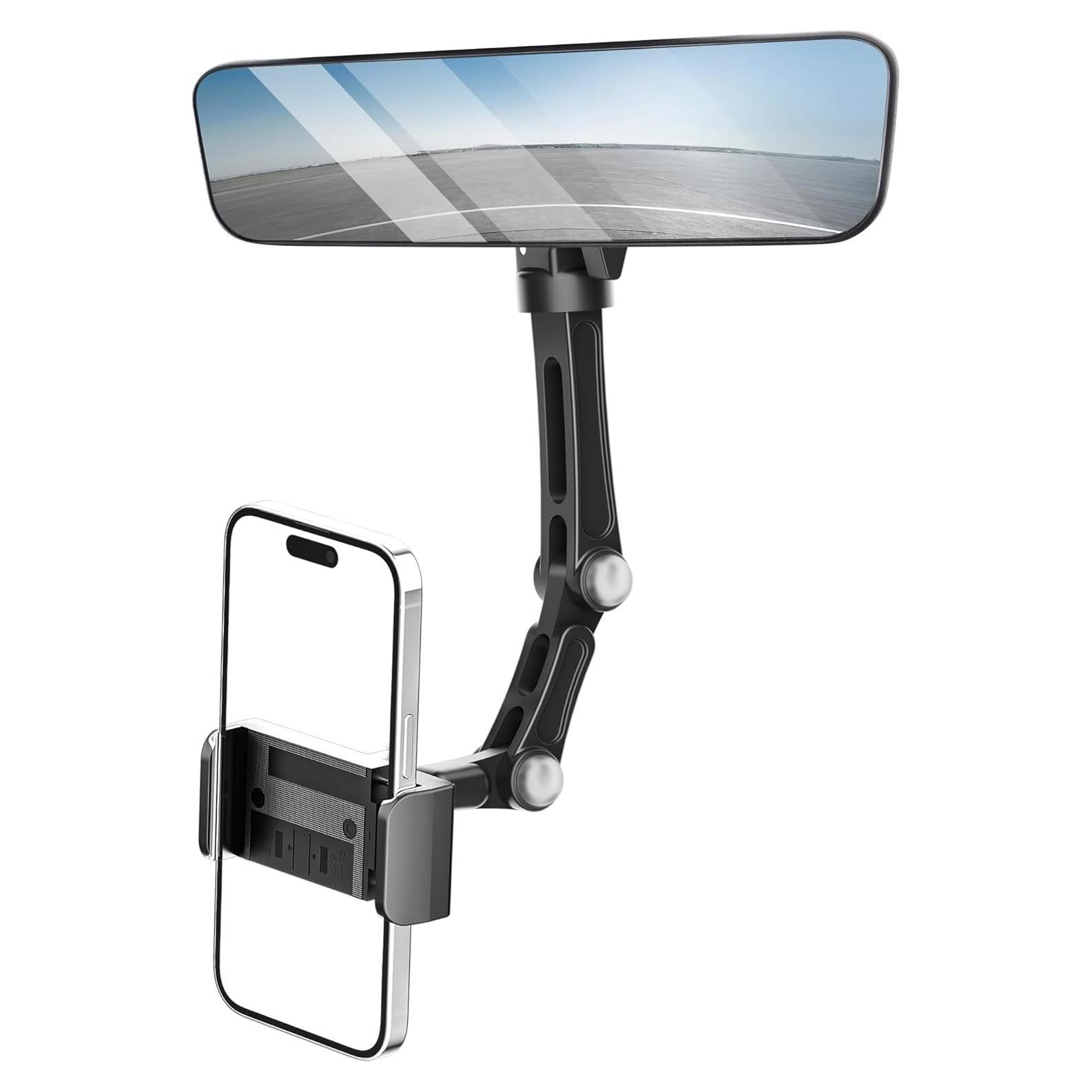 Soporte para Teléfono Karmus en Espejo Retrovisor, Negro