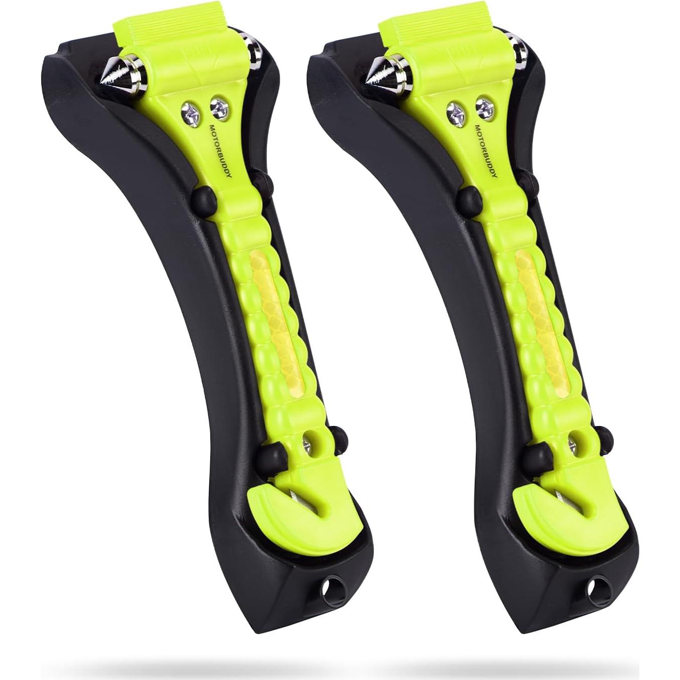 Juego de 2 Martillos de Seguridad MOTORBUDDY con Cortador