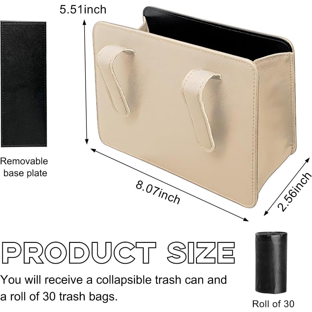 Basurero de Coche Yourkar Beige Plegable Impermeable 1.89L