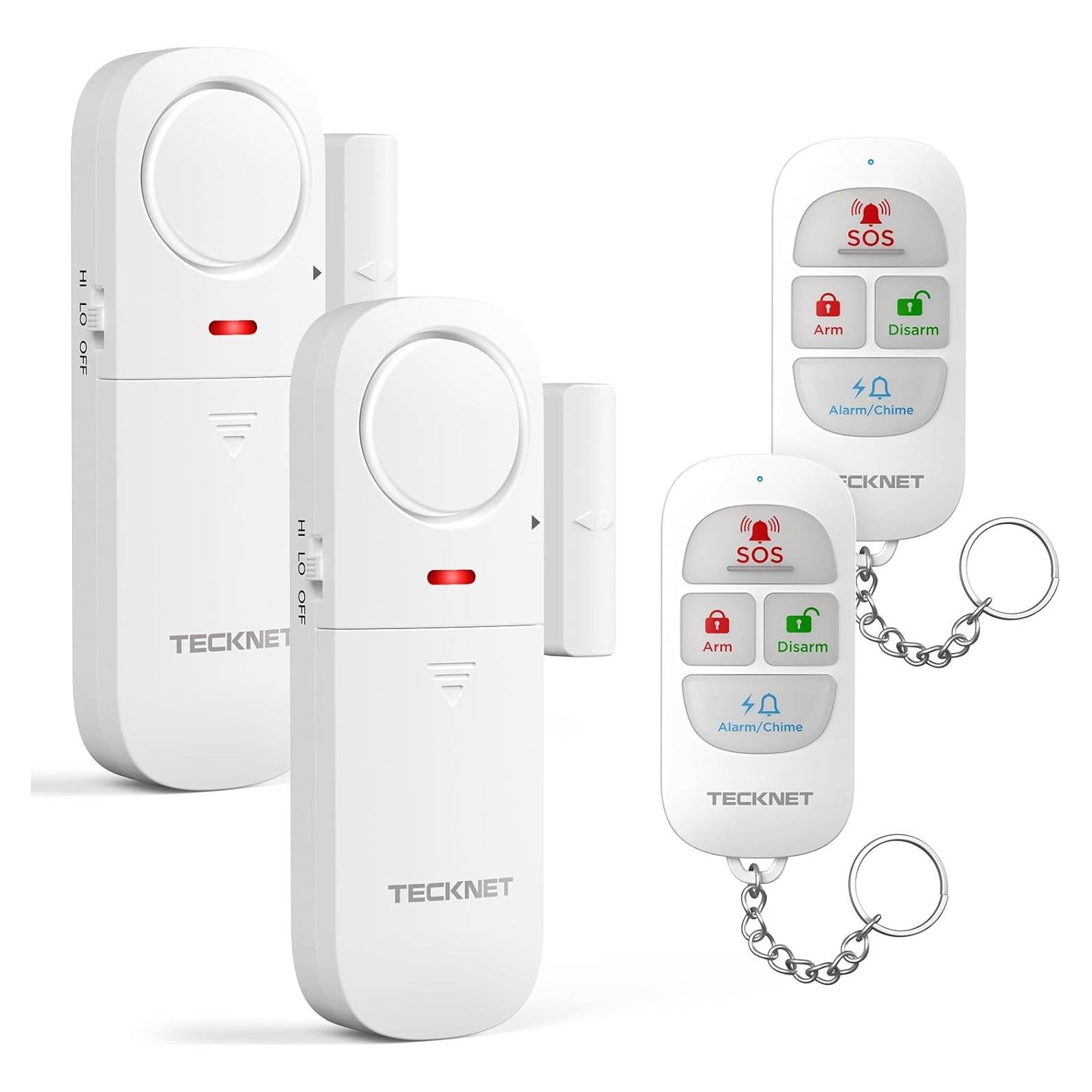 Sensor de Alarma TECKNET 2-Pack para Puertas y Ventanas